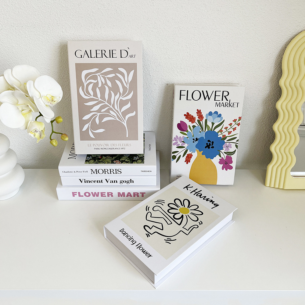 Home Decor Magazine - Simulation Buch Kunst Blume Englisch Dekorative