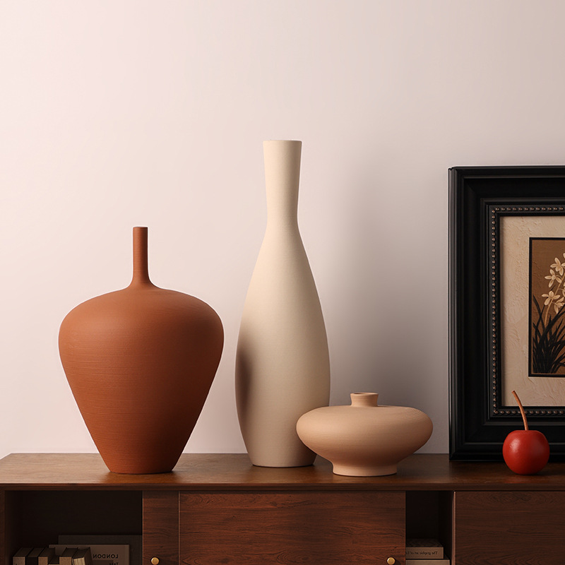 Pampas Grass Decor - CAPIRON Nordic Retro Keramik Vase Schrank
