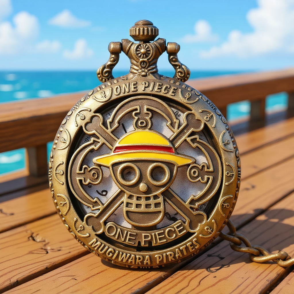 Vintage Alarm Clock - One Piece Anime Taschenuhr, Vintage Bronze