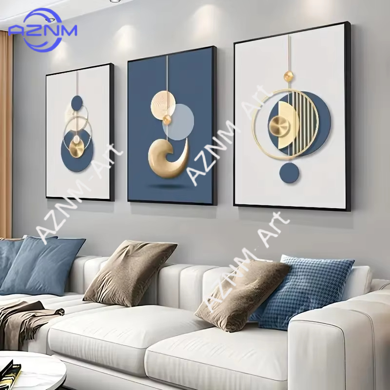 Home Decor Gold - 1 Stück/3 Stück Leinwand-Poster Moderne Kunst