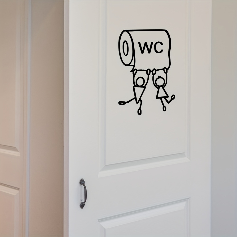 Home Decor Brand - Marken-WC-Wandkunst aus Eisen, Lustiges Toilettentürschild, Deko