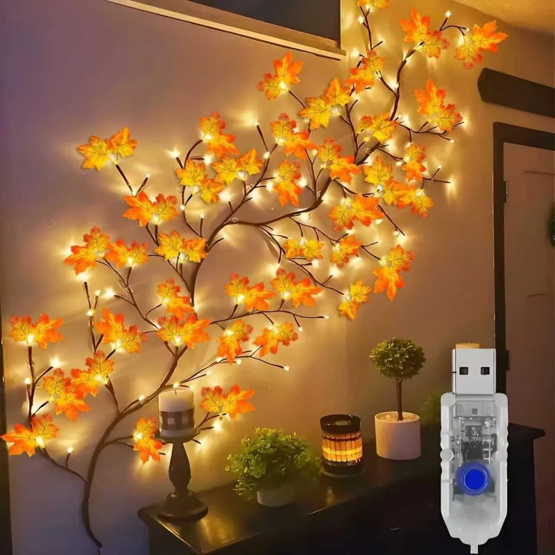 Home Decor Diy - DIY Ahornblatt-Rosenanhänger, USB-betrieben, geeignet für Wanddekoration