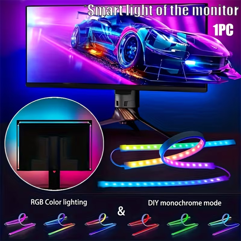 Led Strip Lights - RGB Gaming-Lichtstreifen Monitor-Hintergrundbeleuchtung LED-Display Sync PC-Bildschirm