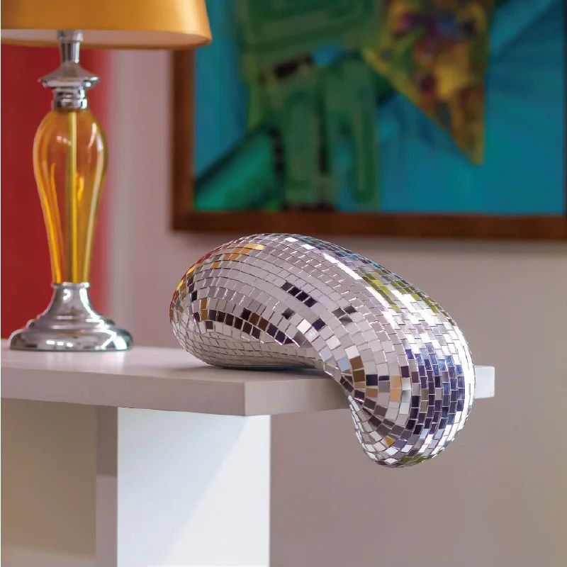 Home Decor Brand - Schmelzende Disco-Kugel-Wanddekoration, maximalistische Heimdekoration, Innen-Glitzer-Kugel-Licht, reflektiert,