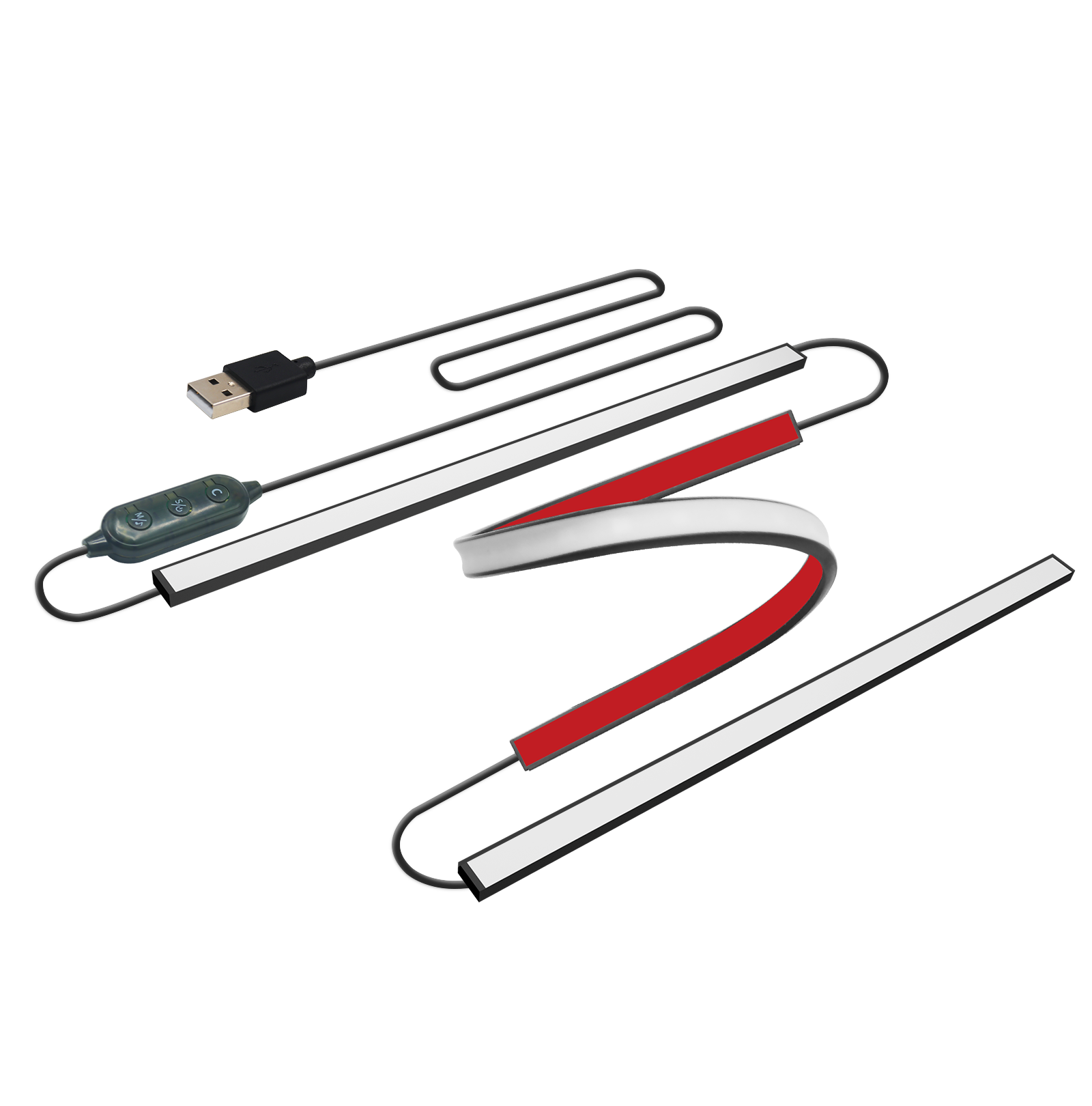 Led Strip Lights - Bluetooth APP-Steuerung RGB Monitor LED-Hintergrundbeleuchtungsstreifen USB