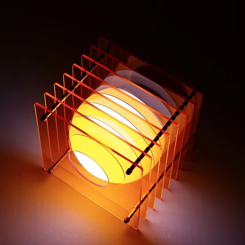 Home Decor Diy - DIY Mondlampe Acryl Tausendschichtlampe Desktop-Dekoration Hängende