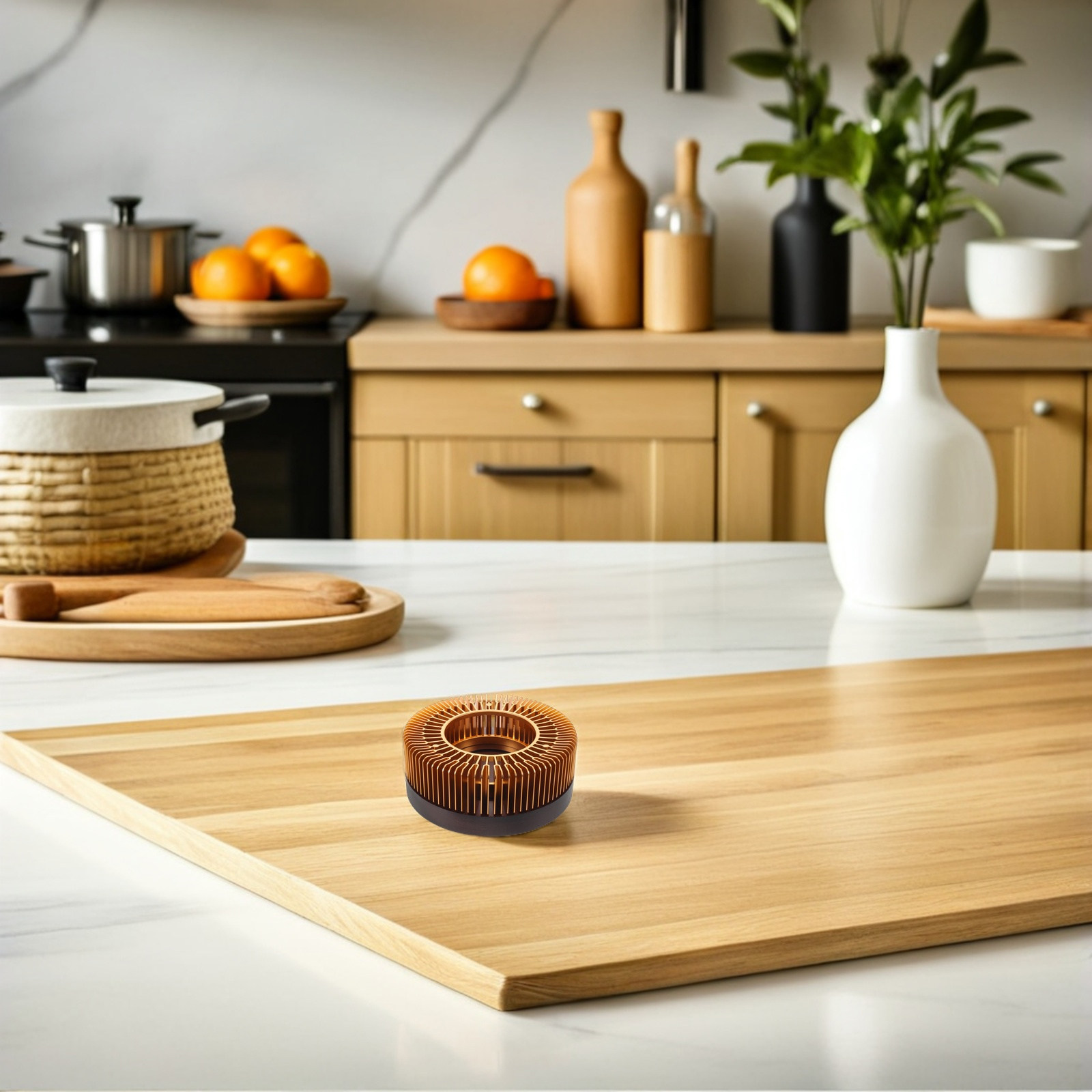Home Decor Gold - Goldener Teekannenwärmer aus Aluminium, Teekannenwärmer-Ständer für