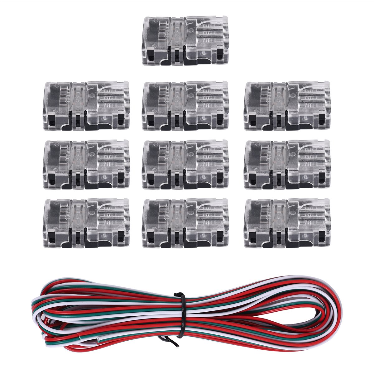 Led Strip Lights - Kompatible 11-teilige, abstimmbare 3-Pin-LED-Streifen-Verbinder, 10-mm-LED-Streifenlicht-Verbinder, LED-Streifen-Verbindungsansc