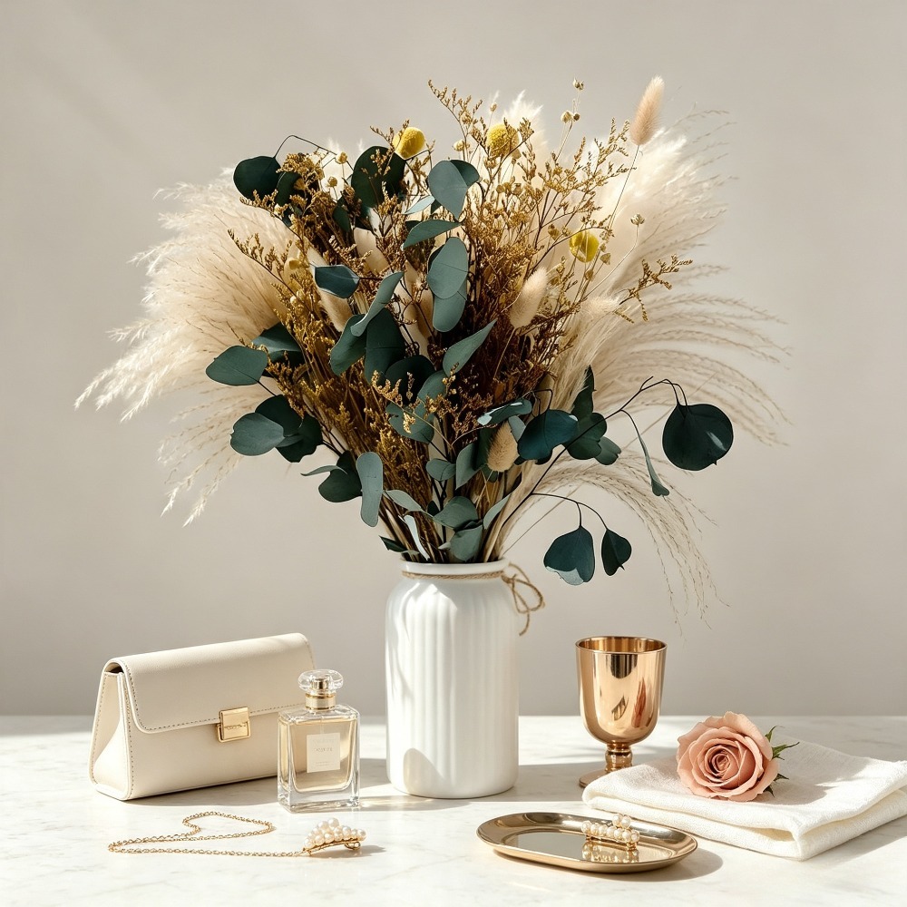 Natürlich getrockneter Pampasg – Pampas Grass Decor Bewertung und Preis