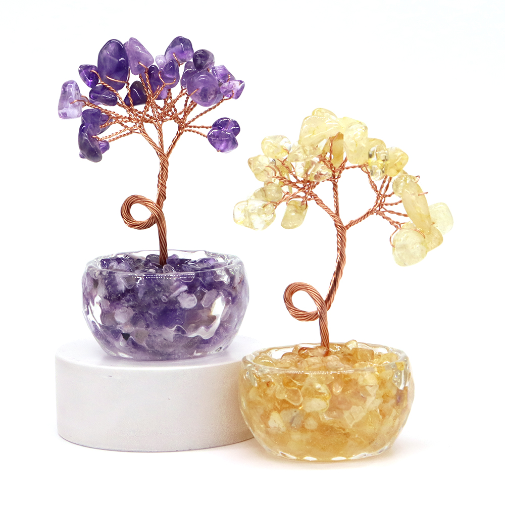 Natürlicher Edelstein-Kristall – Home Decor Tree Bewertung und Preis