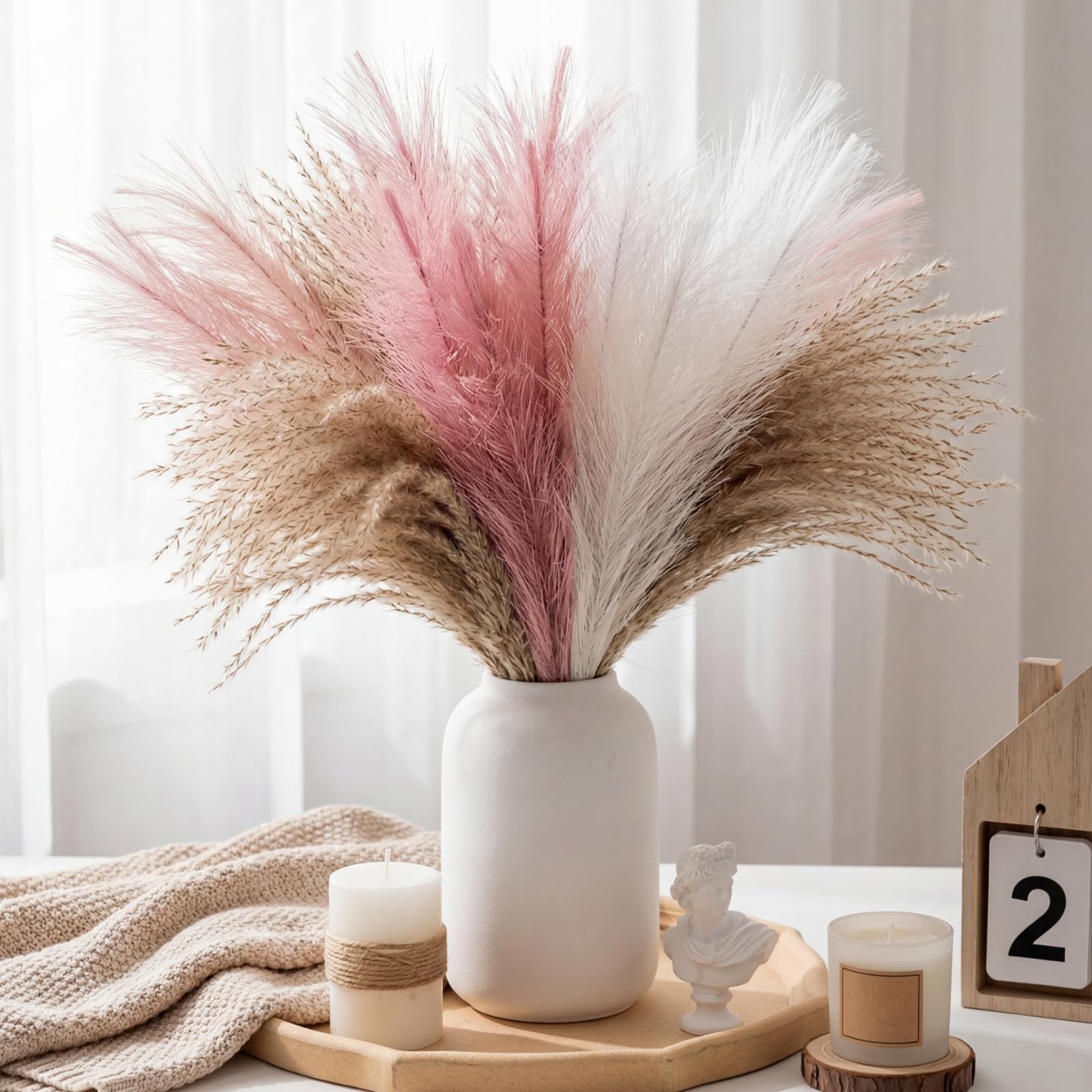 36 Stück Rosa Flauschiges Küns – Pampas Grass Decor Bewertung und Preis