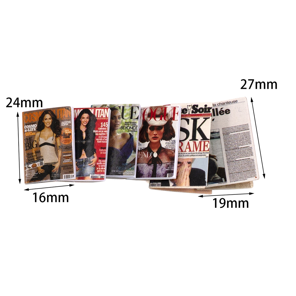 6Pcs 1/12 Puppenhaus Miniatur  – Home Decor Magazine Bewertung und Preis