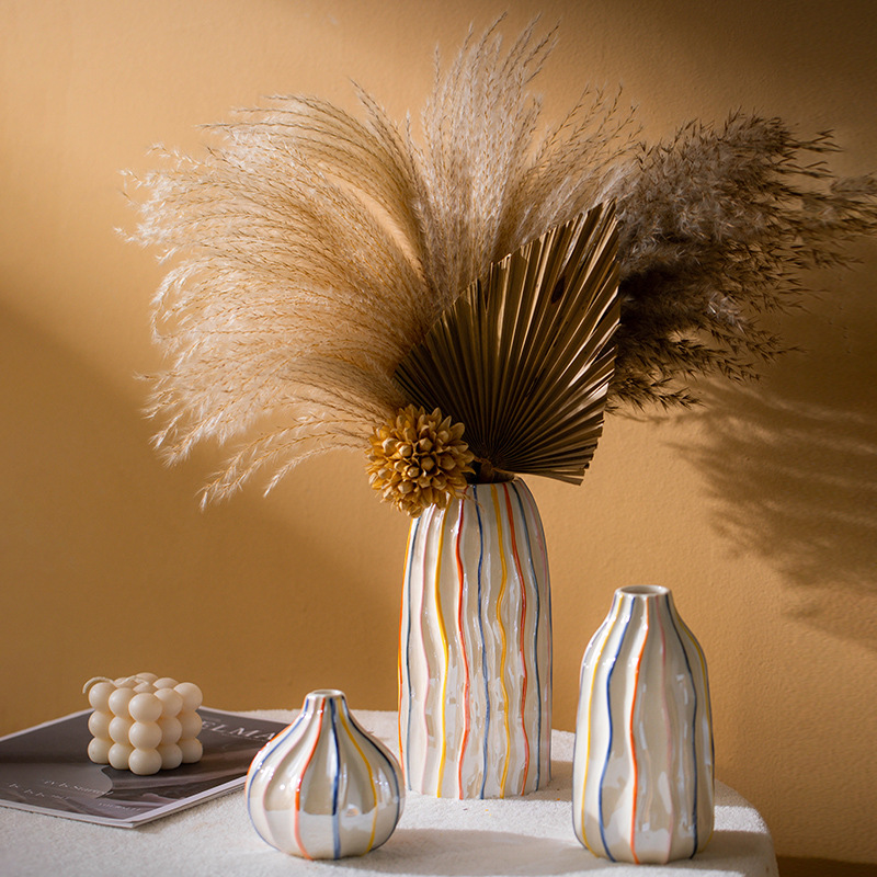 CAPIRON Bunte Streifen-Keramik – Pampas Grass Decor Bewertung und Preis