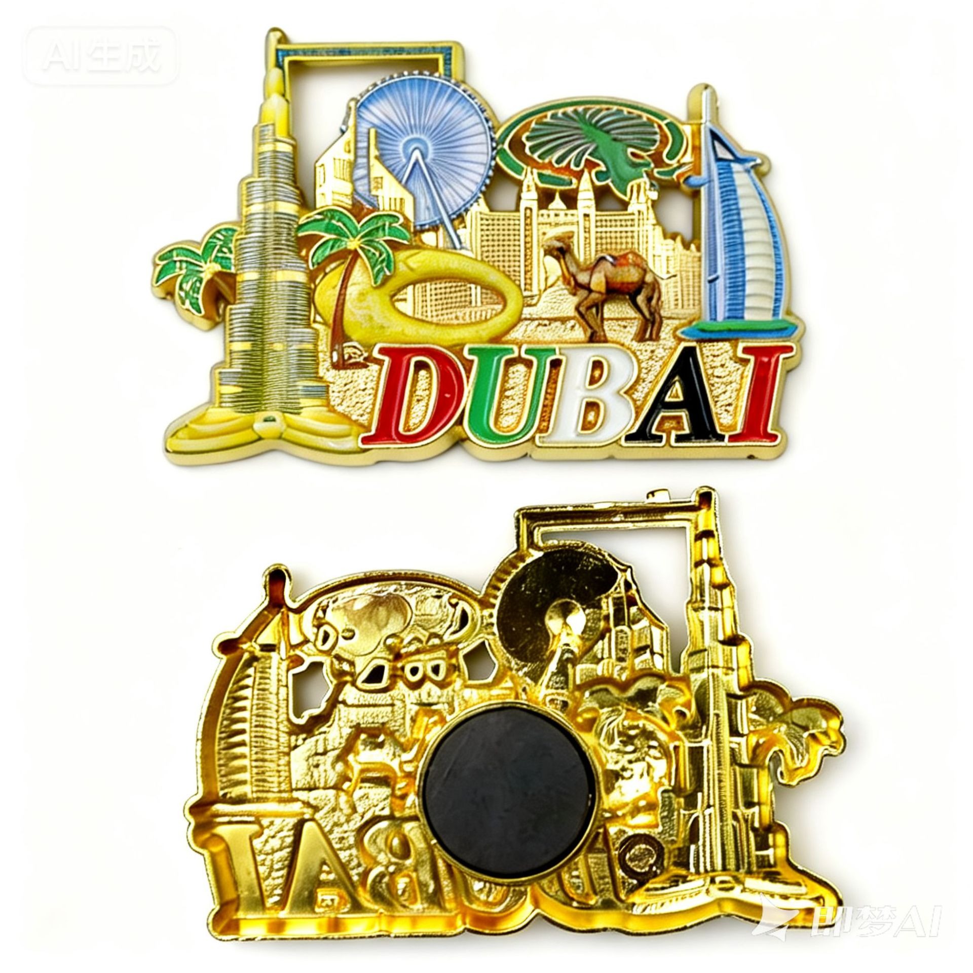 Dubai 3D Metall-Kühlschrankmag – Home Decor Uae Bewertung und Preis