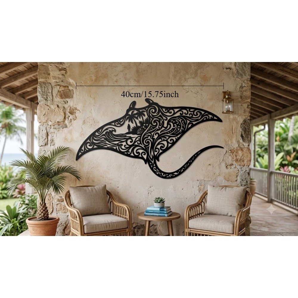 Tribal Manta Ray Metall-Wandku – Home Decor Brand Bewertung und Preis