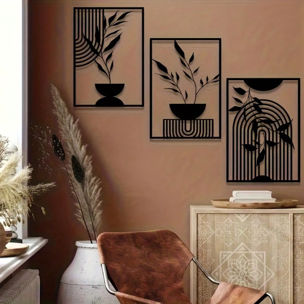 Schwarze Metall-Wandkunst-Deko – Home Decor Trends Bewertung und Preis