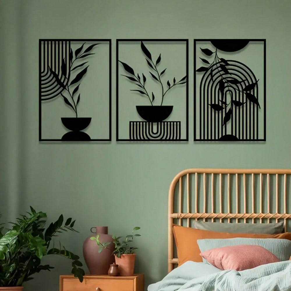 Schwarze Metall-Wandkunst-Deko – Home Decor Trends Bewertung und Preis