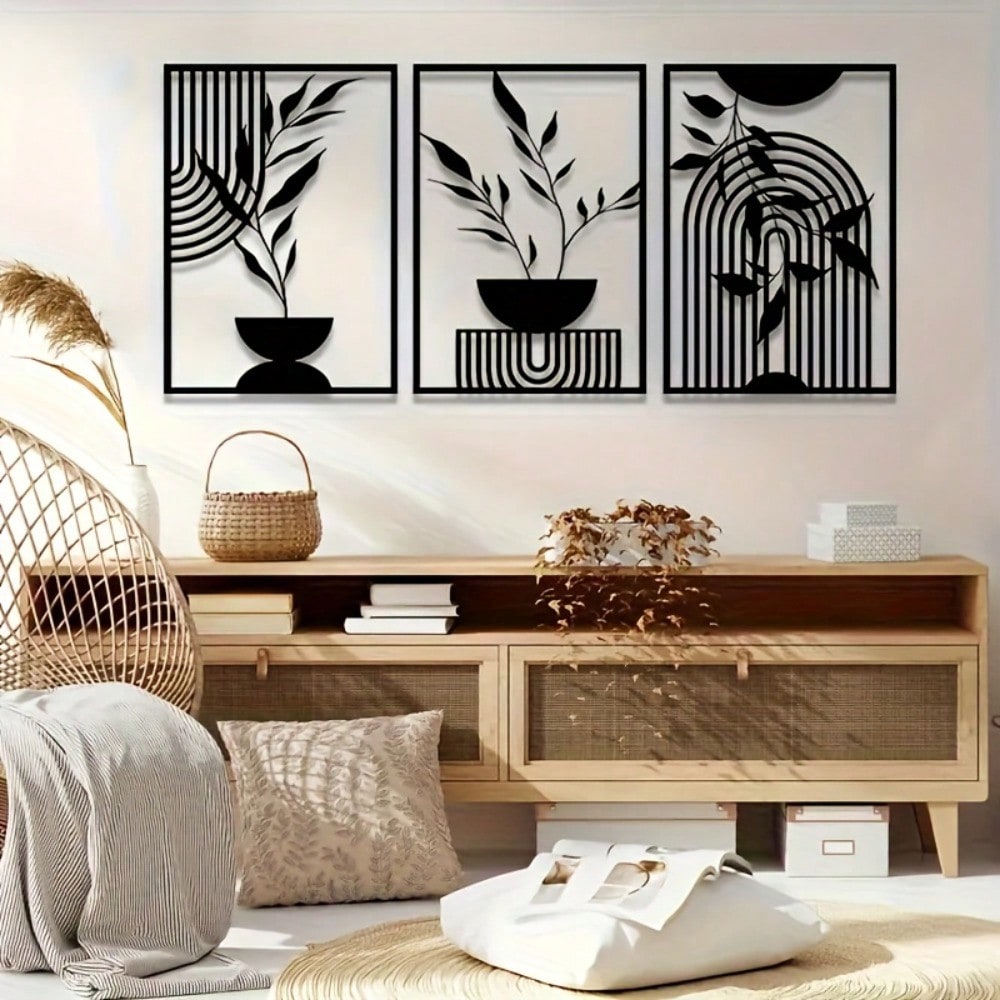 Schwarze Metall-Wandkunst-Deko – Home Decor Trends Bewertung und Preis