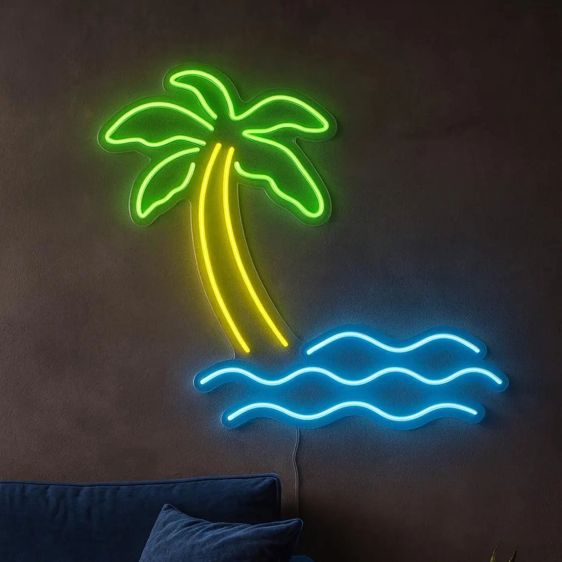 Palmen-Neonschild Tropische St – Home Decor Tree Bewertung und Preis