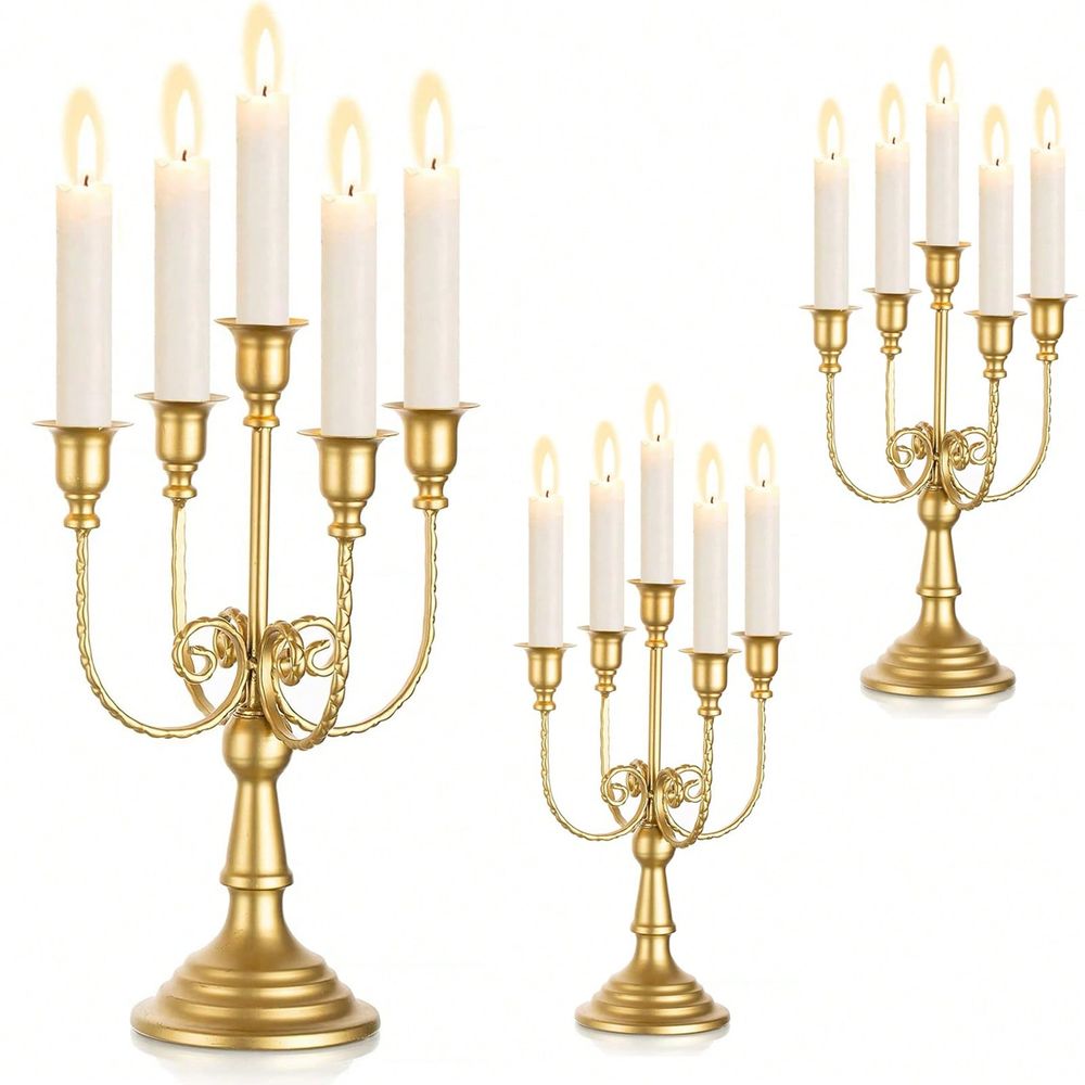 11,8-Zoll-Gold-Kerzenleuchter  – Home Decor Gold Bewertung und Preis