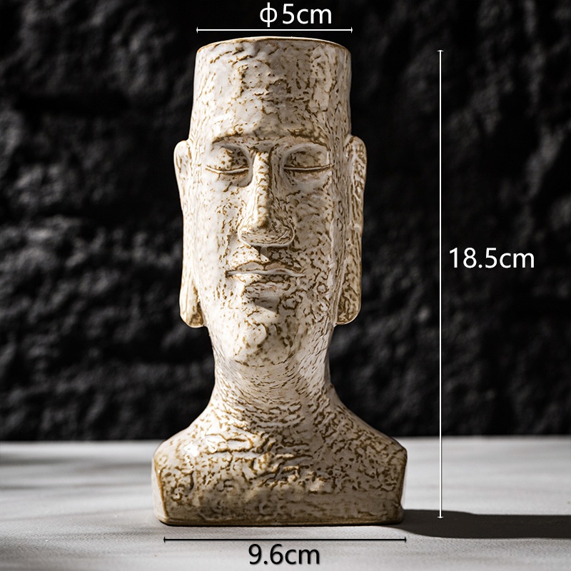 Capiron Moai Vase Keramik figu – Pampas Grass Decor Bewertung und Preis